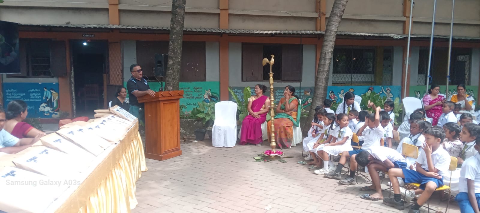 School community gathered for a support initiative